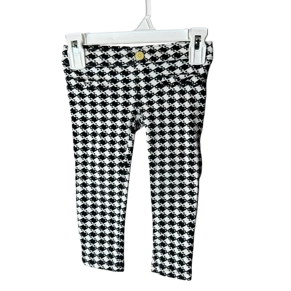 Olivia x Gymboree Black White Houndstooth Leggings 2T